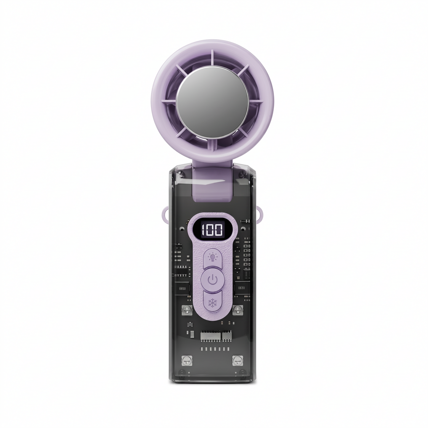 Next-Gen Cyberpunk Pocket AC ๐ง| 12H Chilled Breeze | Transparent TEI Fan & Light โก๏ธ