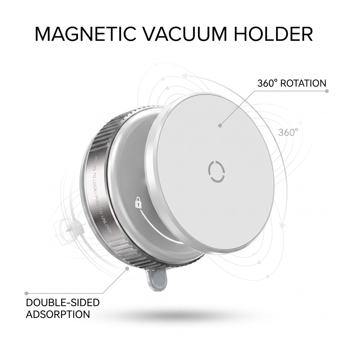💡 50% OFF NOW ! Universal Magnetic Car Mount with Rotating Suction Base