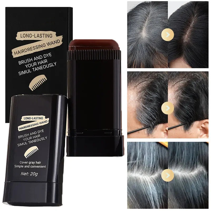 Waterproof Temporary Hair Dye Stick, Haircare Easy-Application Portable Design, Long-Lasting Color Without Fading, Perfect for Touch-Ups and Highlights, Highlighted Hair