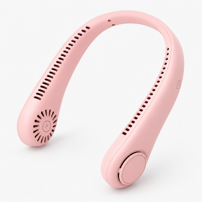 ❄️ Bladeless Neck Fan – Hands-Free Turbo Cooling with LED Display