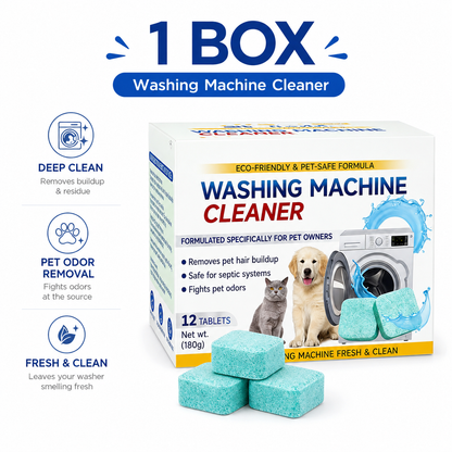 🔥LAST DAY 50% OFF🔥🫧Eco-Friendly Washing Machine Cleaner Tablets(12 Pack), Removes Pet Hair Buildup, Strong Deodorization.✨