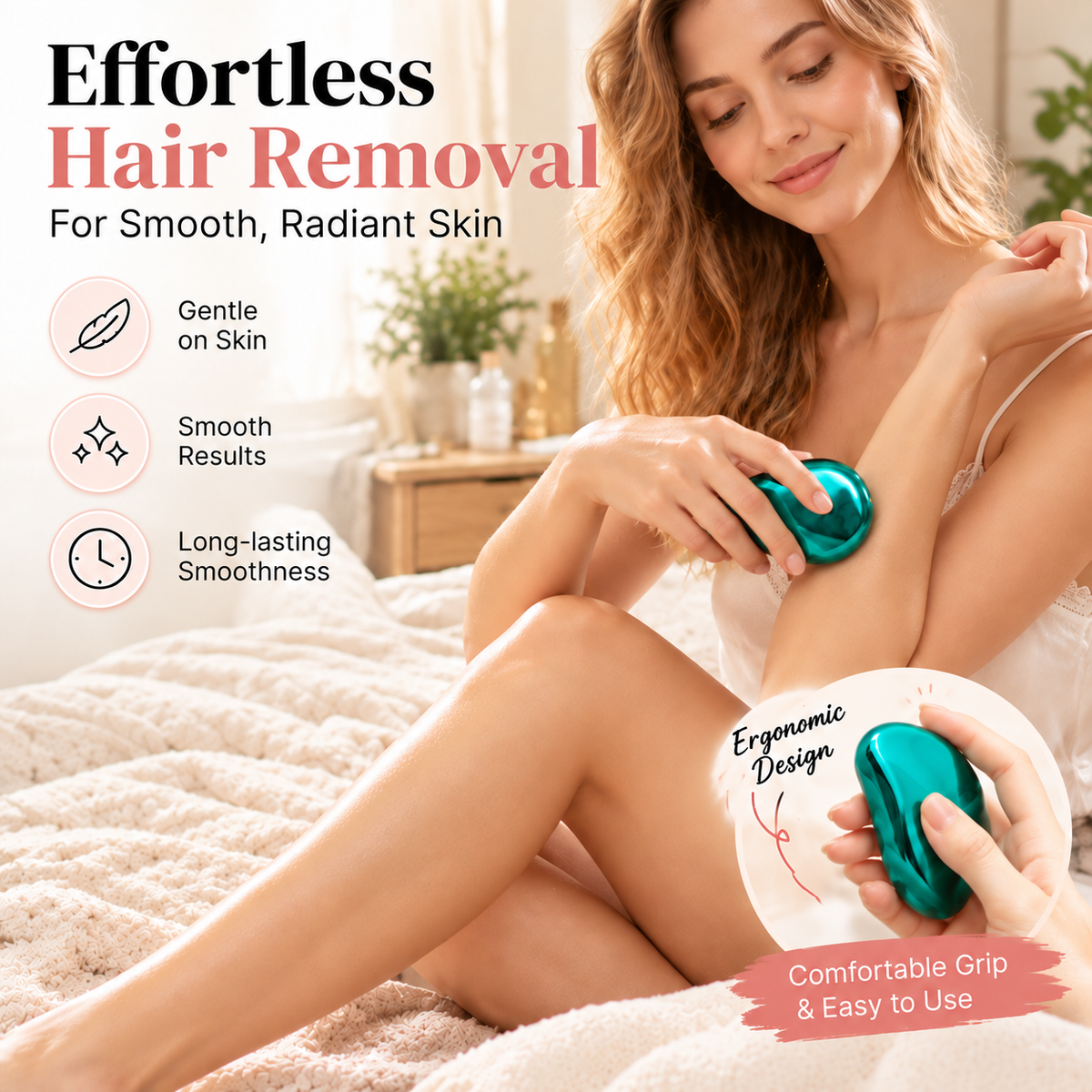 🥳2026 HOT SALE🥳💞50K+ SOLD!🔥 Ergonomic Hair Removal Tool — Easy Grip, Gentle Hair Removal & Protective Cover | Smooth Skin. Less Effort. ✨