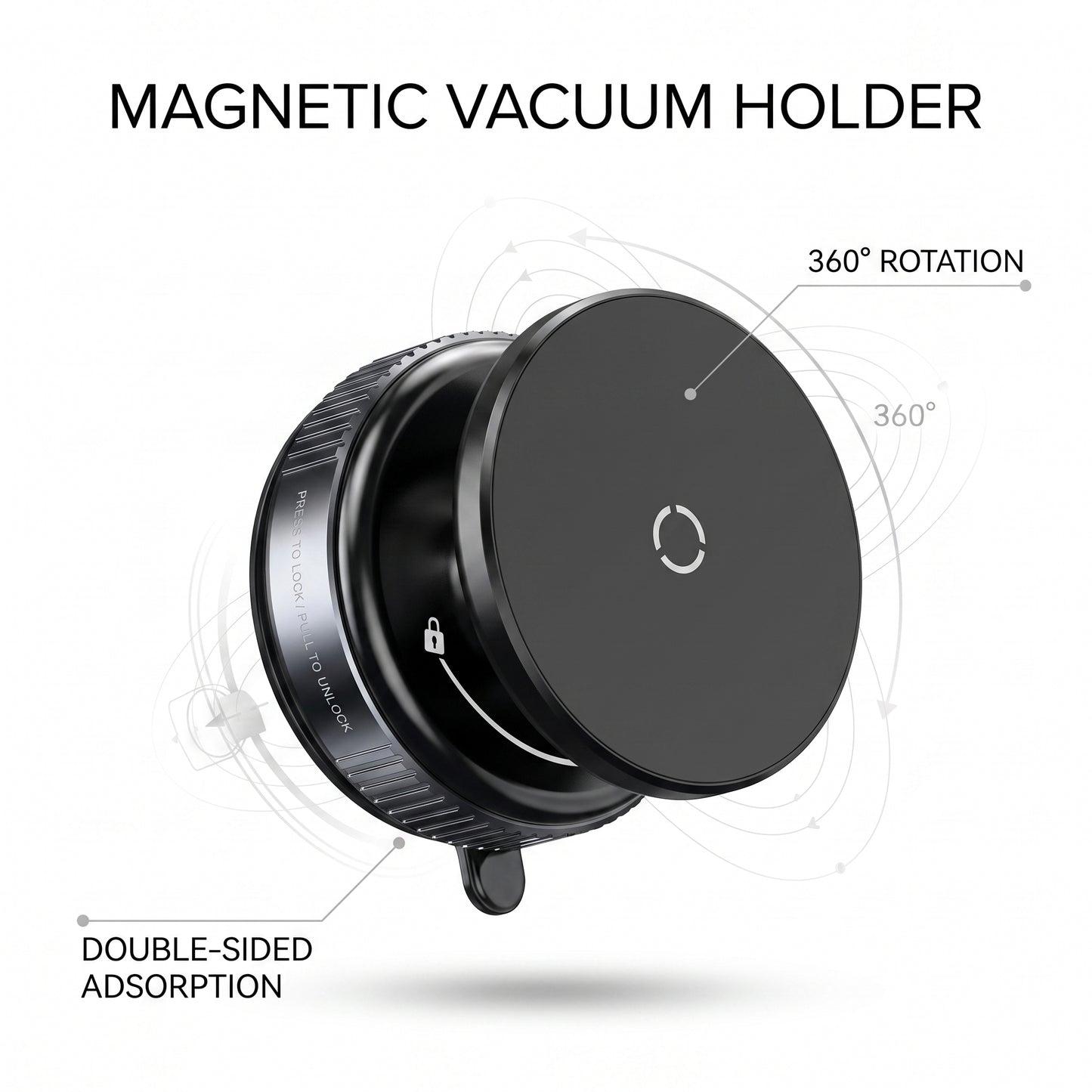 💡 50% OFF NOW ! Universal Magnetic Car Mount with Rotating Suction Base