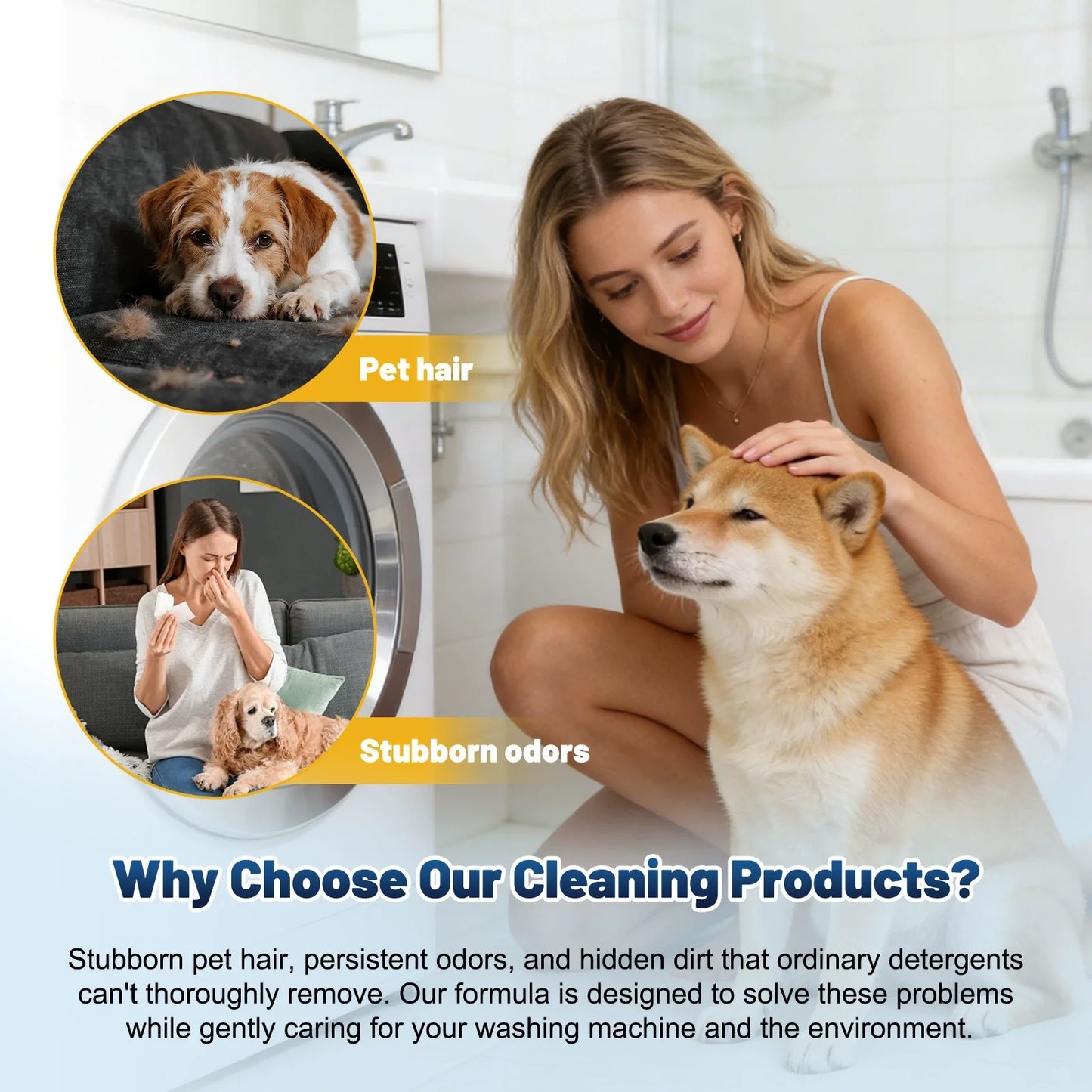 🔥LAST DAY 50% OFF🔥🫧Eco-Friendly Washing Machine Cleaner Tablets(12 Pack), Removes Pet Hair Buildup, Strong Deodorization.✨