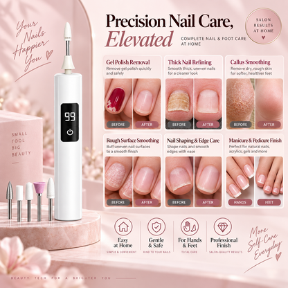 💅 Exclusive 50% OFF ✨ Luxury Electric Nail Drill Kit– Digital Speed Control