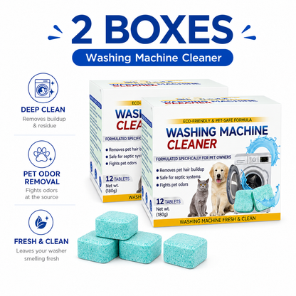 🔥LAST DAY 50% OFF🔥🫧Eco-Friendly Washing Machine Cleaner Tablets(12 Pack), Removes Pet Hair Buildup, Strong Deodorization.✨