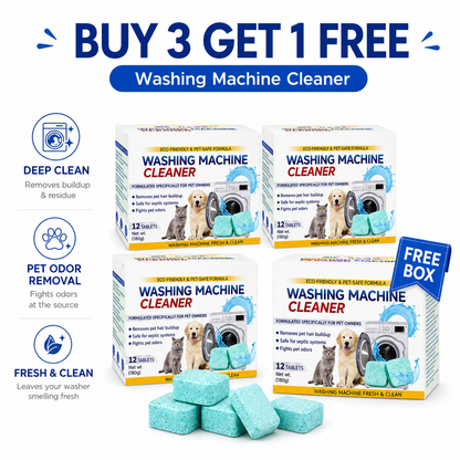 🔥LAST DAY 50% OFF🔥🫧Eco-Friendly Washing Machine Cleaner Tablets(12 Pack), Removes Pet Hair Buildup, Strong Deodorization.✨