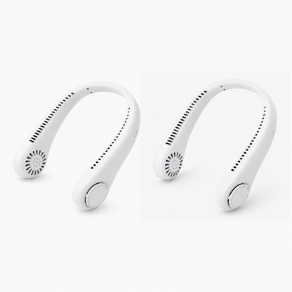 ❄️ Bladeless Neck Fan – Hands-Free Turbo Cooling with LED Display