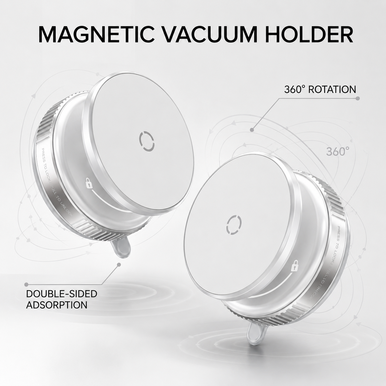 💡 50% OFF NOW ! Universal Magnetic Car Mount with Rotating Suction Base