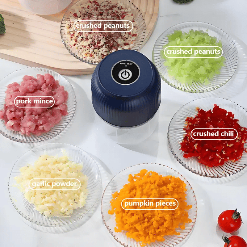 🥳 Mini Electric Garlic Chopper Press with Container & 💕Food processor💕