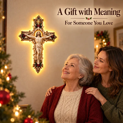 ✨ Holy Light Cross™ – Christmas Blessing Collection | Faith, Love & Protection for Your Home