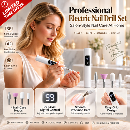 💅 Exclusive 50% OFF ✨ Professional Electric Nail Drill Kit– Digital Speed Control