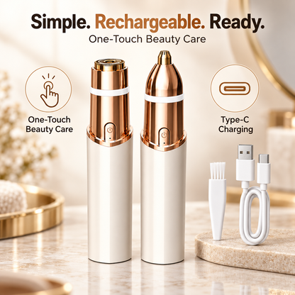 🪞 Exclusive 50% OFF 💎 Professional 2-in-1 Rechargeable Facial & Eyebrow Hair & Pubic Hair Trimmer