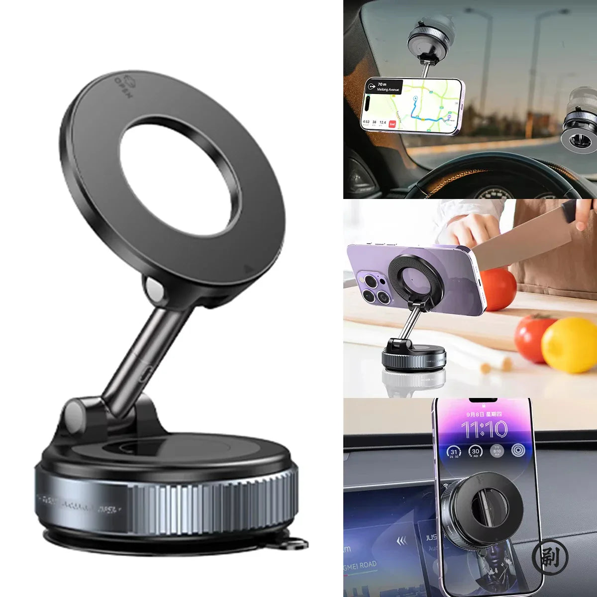 💡 50% OFF NOW ! Universal Magnetic Car Mount with Rotating Suction Base