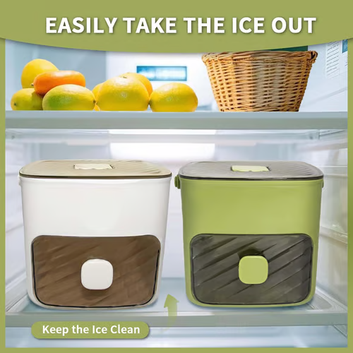 🔥LAST DAY 50% OFF🔥🌿🧊Portable Ice Maker with Lid and Storage Box (48 cubes)