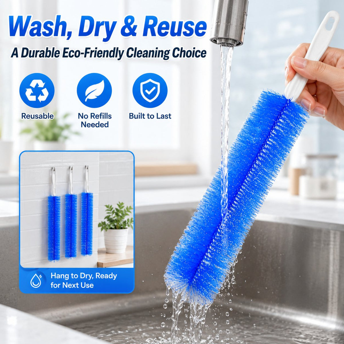 🥳2026 HOT SALE🥳💞5K+ SOLD! 🎁 50% OFF! Bendable Microfiber Head,Reusable Dust Remover