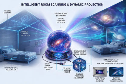 Official Store | 🎁🎁🎁SCNDR® 360° Smart Holographic Starry Sky Projector (HD Smart Dynamic 5D)