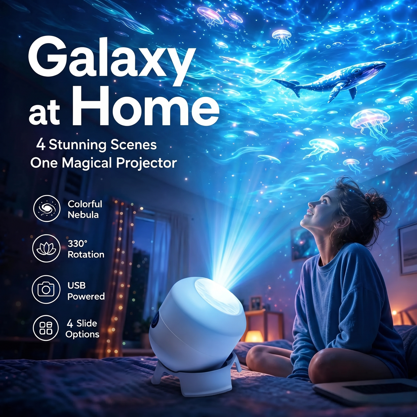 ✨Turn Any Room Into A Magical Galaxy Escape，Make Bedtime More Magical For Families