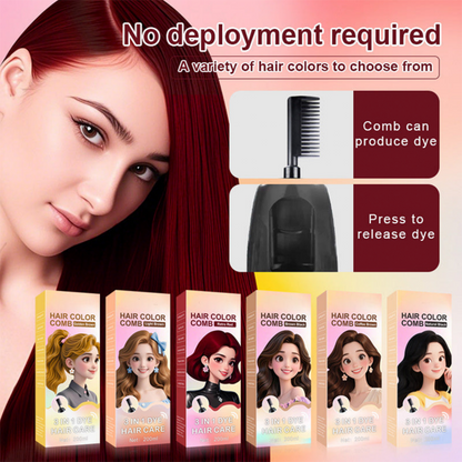 3 in 1 Instant Hair Dye Shampoo with Ginseng Extract, Ammonia-Free Long-Lasting Hair Color for Grey Coverage, Herbal Ingredients, Natural Tint