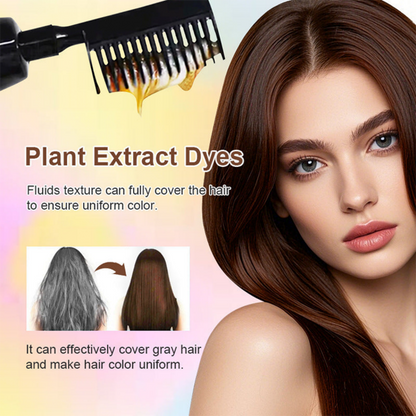 3 in 1 Instant Hair Dye Shampoo with Ginseng Extract, Ammonia-Free Long-Lasting Hair Color for Grey Coverage, Herbal Ingredients, Natural Tint