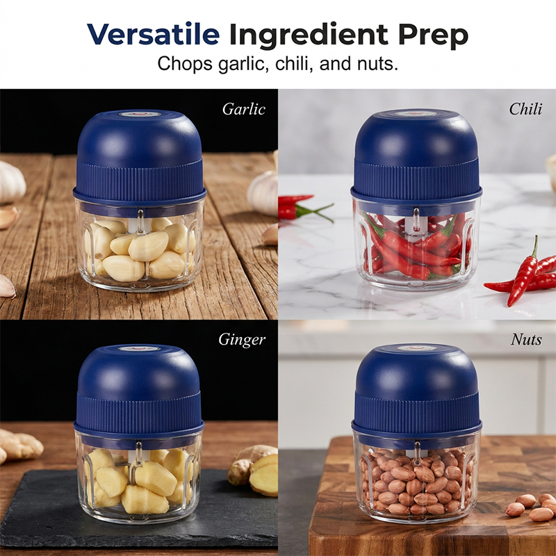 🥳 Mini Electric Garlic Chopper Press with Container & 💕Food processor💕