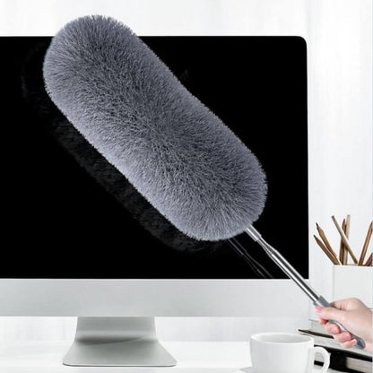 ✨ Telescopic Microfiber Duster — Extendable Reach, Flexible Head & Dust-Trapping Fibers | Reach More. Clean Easier. Less Effort. 🧹