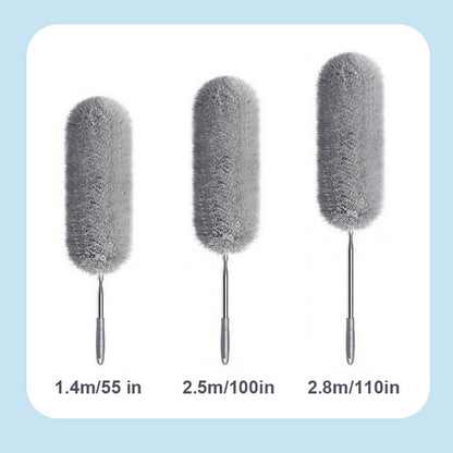 ✨ Telescopic Microfiber Duster — Extendable Reach, Flexible Head & Dust-Trapping Fibers | Reach More. Clean Easier. Less Effort. 🧹