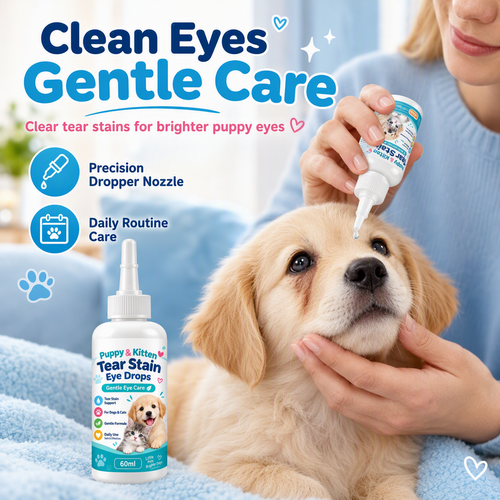 🐾 Pet Tear Stain Remover Eye Drops — Gentle Formula, Precision Tip & Tear Stain Care | Brighter Eyes. Easier Care. ✨