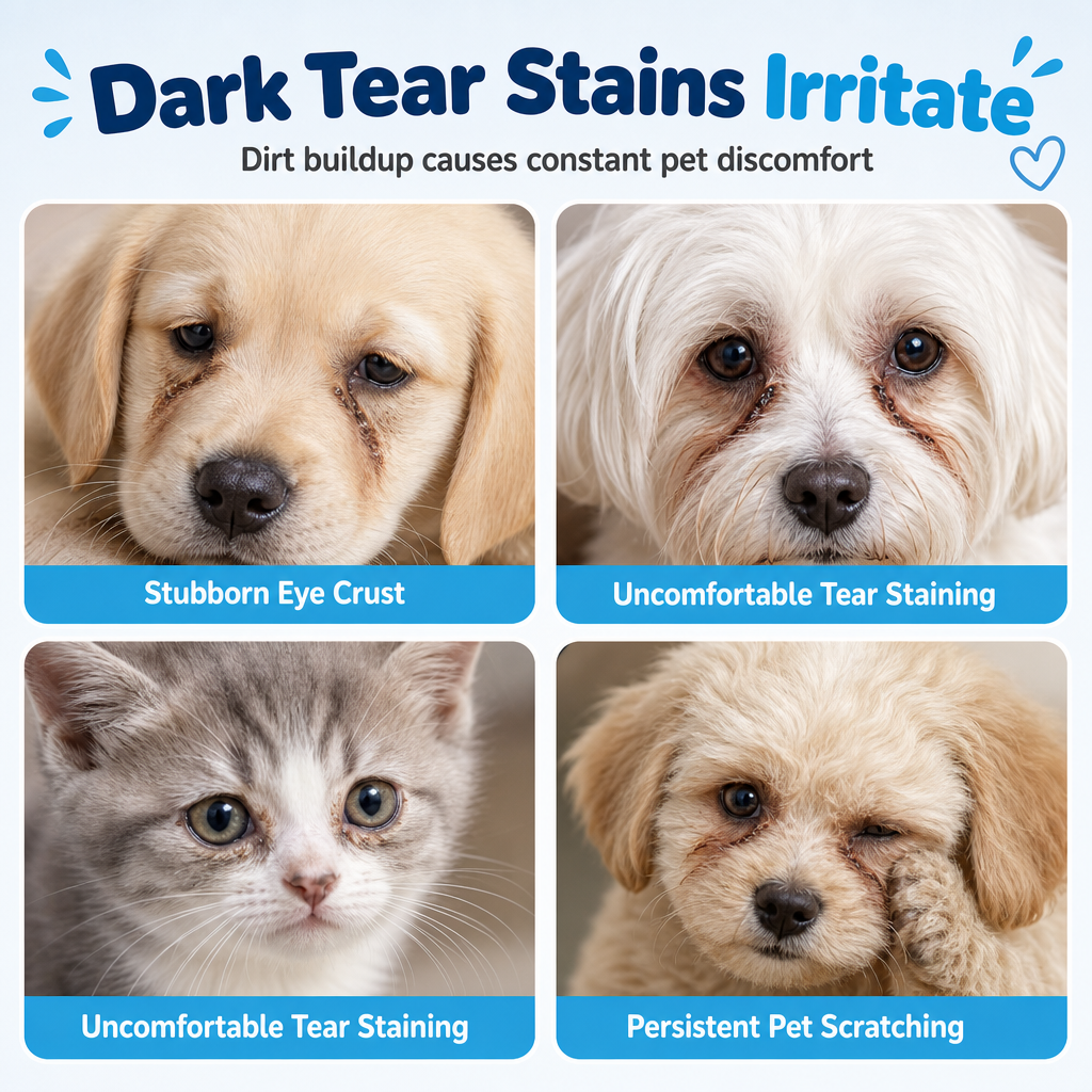 🐾 Pet Tear Stain Remover Eye Drops — Gentle Formula, Precision Tip & Tear Stain Care | Brighter Eyes. Easier Care. ✨