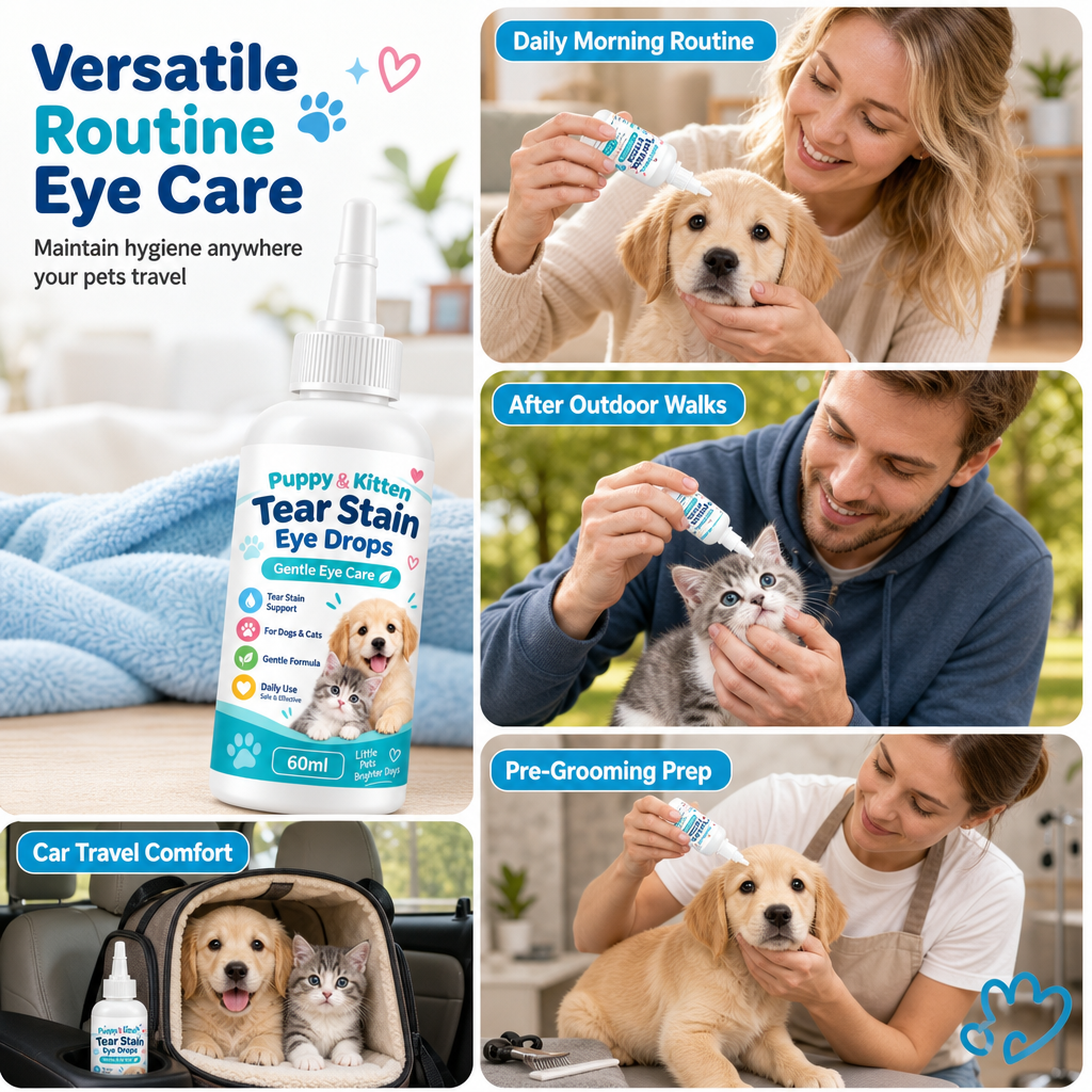 🐾 Pet Tear Stain Remover Eye Drops — Gentle Formula, Precision Tip & Tear Stain Care | Brighter Eyes. Easier Care. ✨