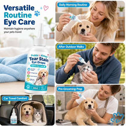 🐾 Pet Tear Stain Remover Eye Drops — Gentle Formula, Precision Tip & Tear Stain Care | Brighter Eyes. Easier Care. ✨