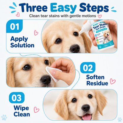 🐾 Pet Tear Stain Remover Eye Drops — Gentle Formula, Precision Tip & Tear Stain Care | Brighter Eyes. Easier Care. ✨